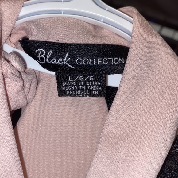 Ladies sleeves Pink dress black mesh lace zipper back small marks see photo - Picture 6 of 6